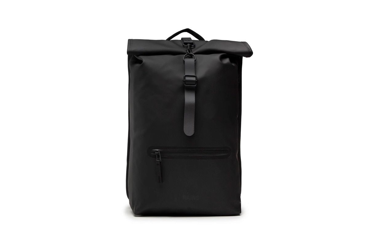 Rains Rolltop Rucksack Σάκος Πλάτης (13160 BLACK) Μαύρο